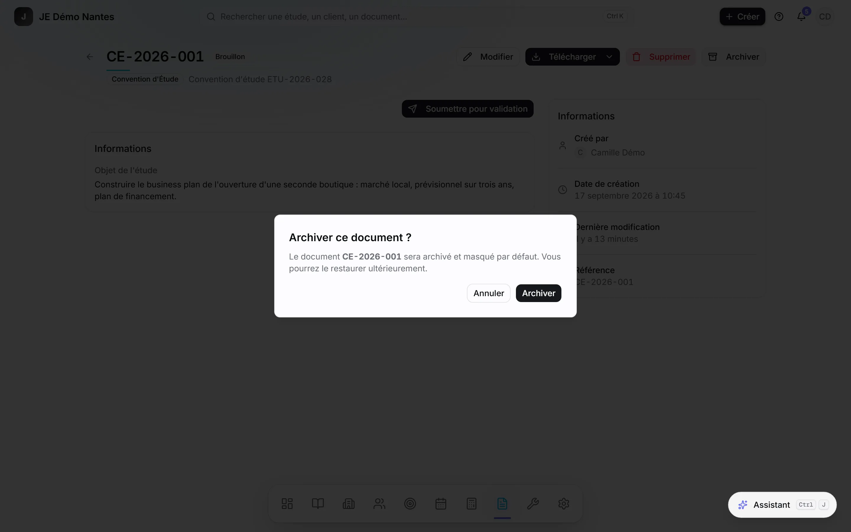 Archiver ce document ?