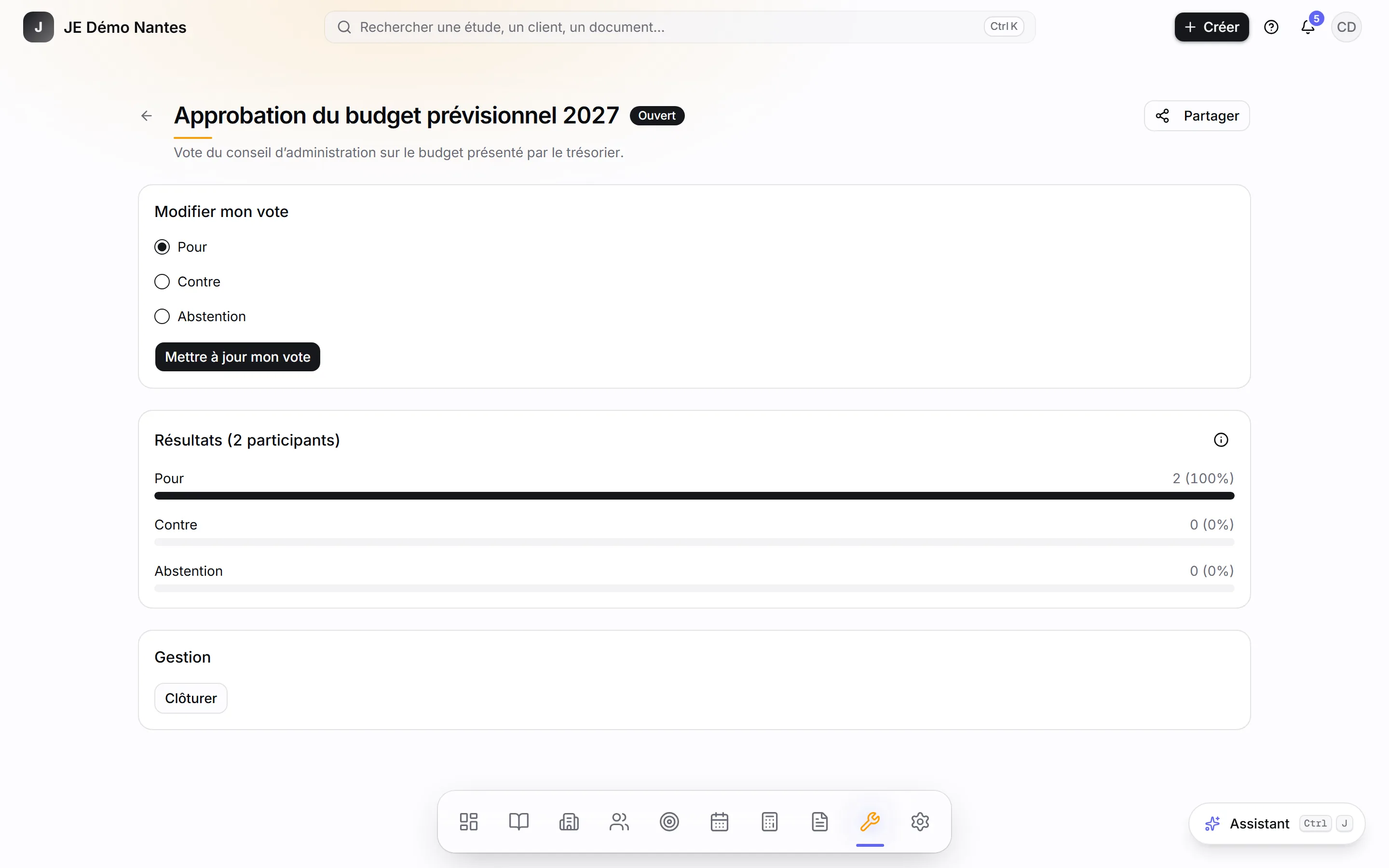 Un sondage ouvert, résultats en direct.